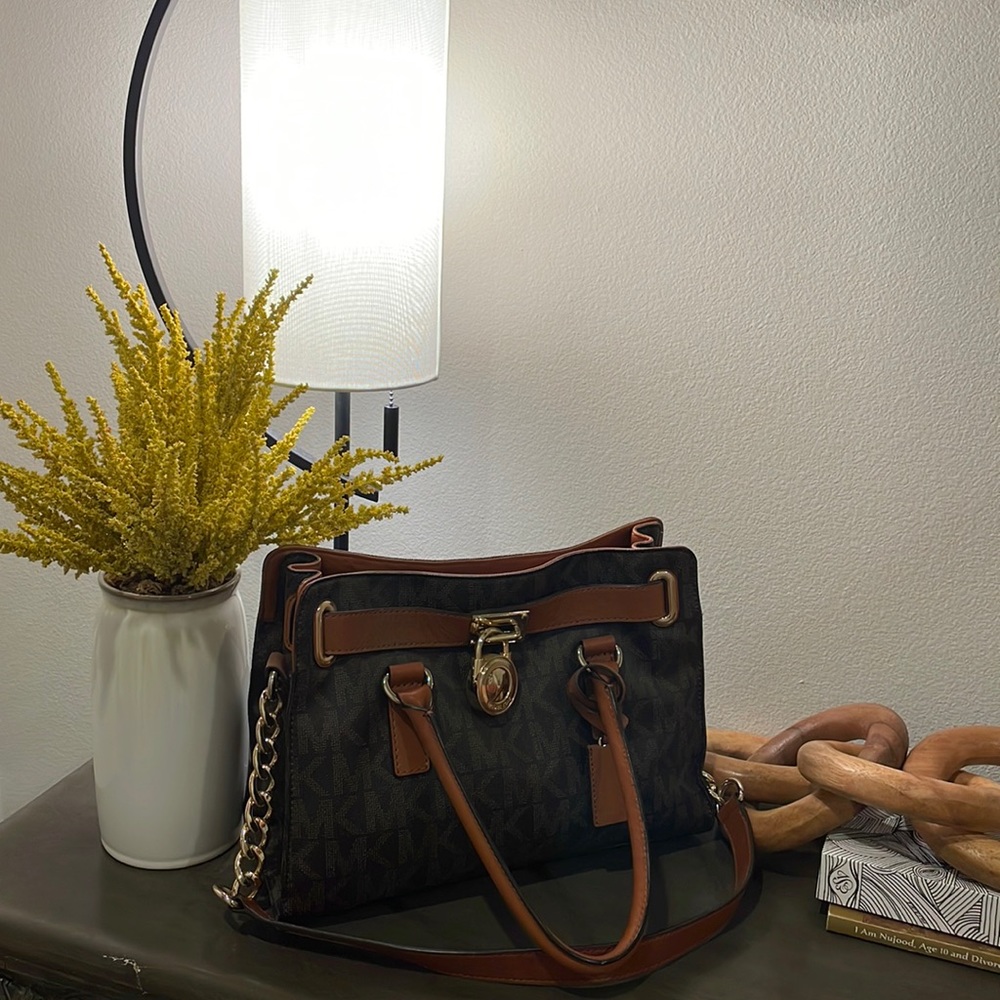 Michael Kors Small Hamilton Purse (Color: Multi Color)